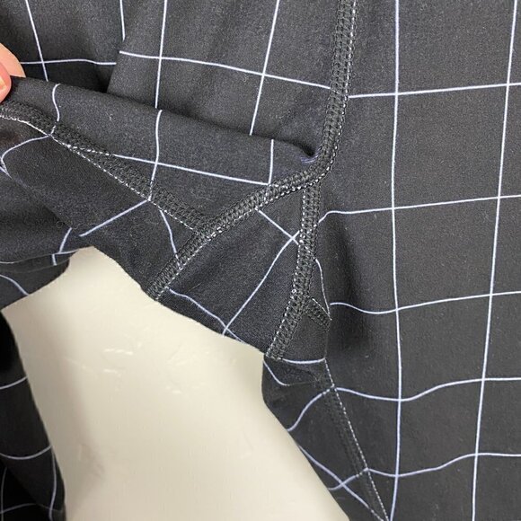 Glyder High Power High Waisted Black Windowpane Check Leggings XS - Picture 4 of 8